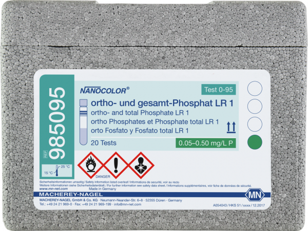Tube test NANOCOLOR ortho- and total Phosphate LR 1