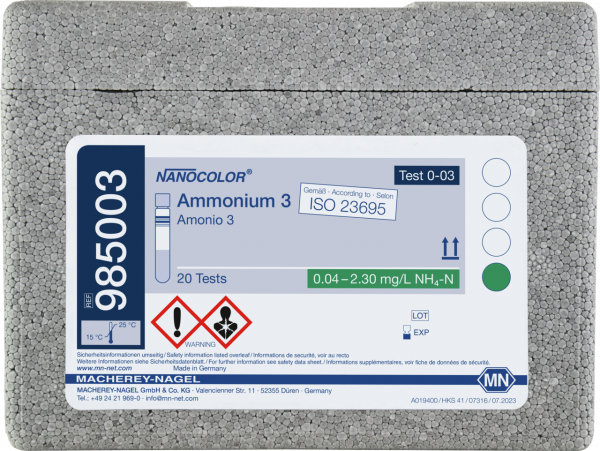Tube test NANOCOLOR Ammonium 3