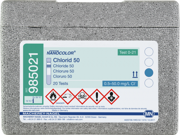 Tube test NANOCOLOR Chloride 50