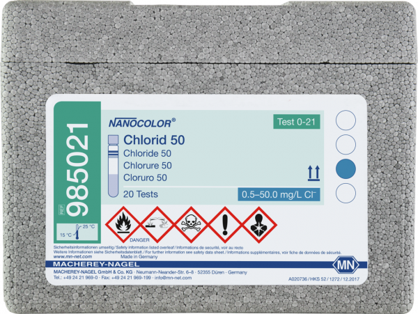Tube test NANOCOLOR Chloride 50