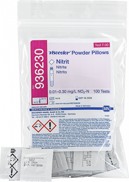 Reagents VISOCOLOR Powder Pillows Nitrite, photometric test