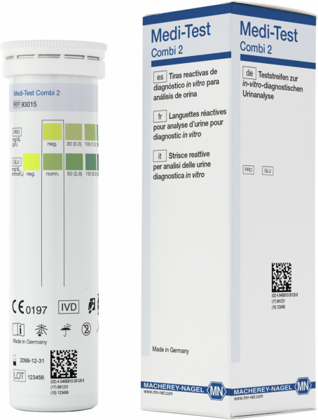 Urine test strips, Medi-Test Combi 2