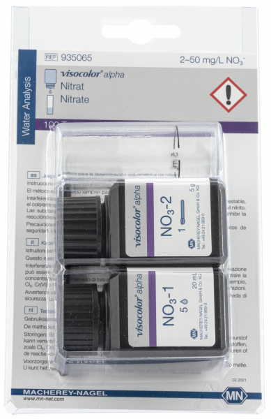 Colorimetric test kit VISOCOLOR alpha Nitrate