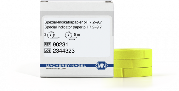 Special indicator paper pH 7.2–9.7, reel, refill pack
