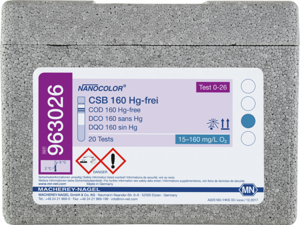 Tube test NANOCOLOR COD 160 Hg-free