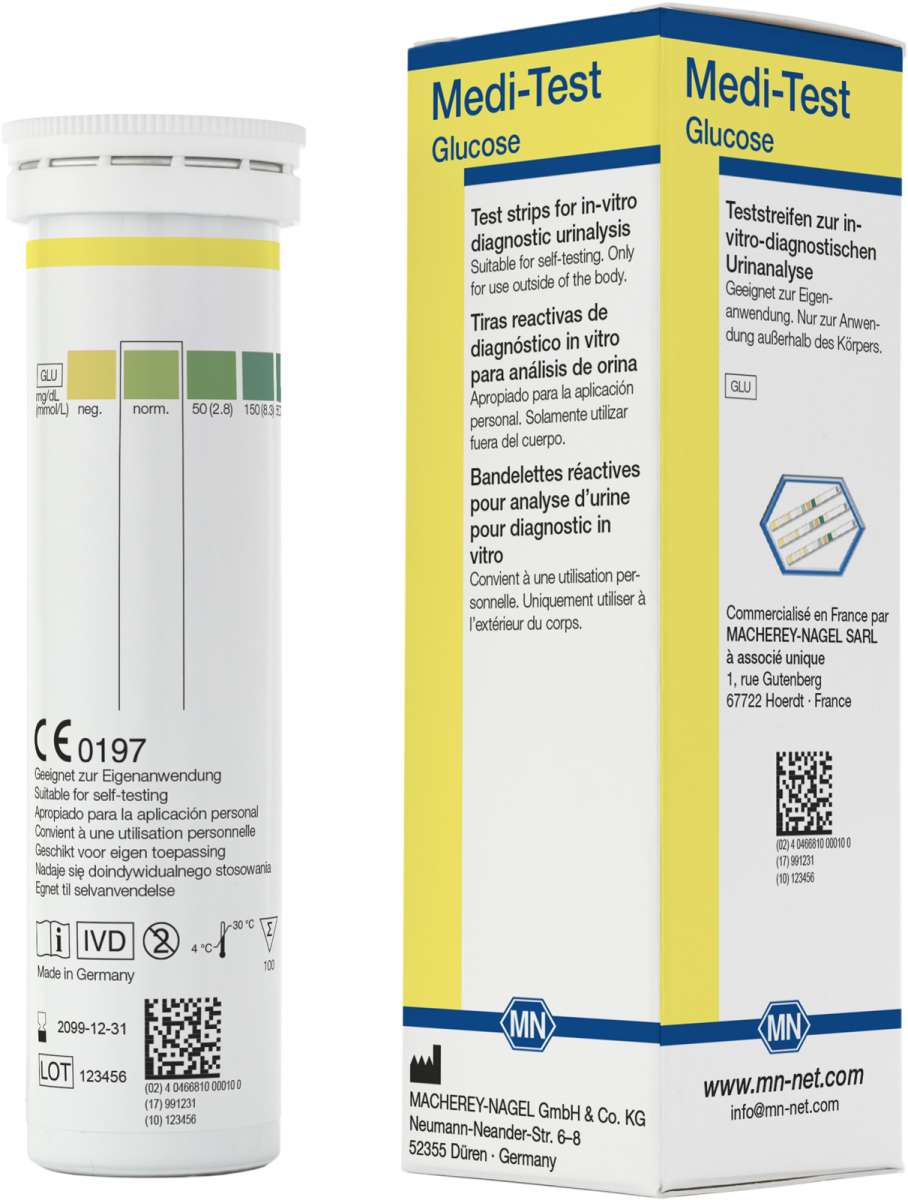 Urine test strips, MediTest Glucose, MACHEREYNAGEL, MN MACHEREYNAGEL