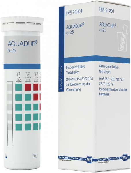 AQUADUR 5–25, for water hardness, box