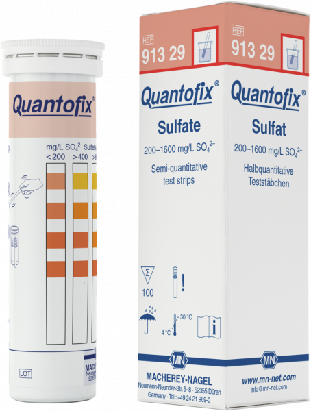 Semi-quantitative test strips QUANTOFIX Sulfate