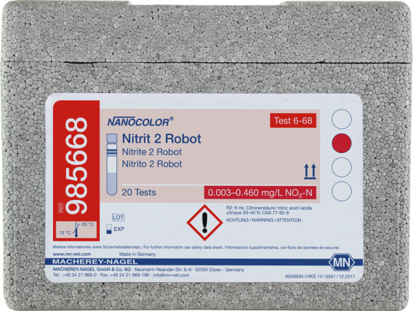 Tube test NANOCOLOR Robot Nitrite 2