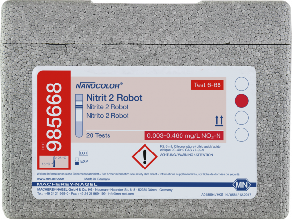 Tube test NANOCOLOR Robot Nitrite 2