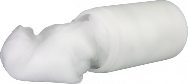 Glass wool, long fibres, DMCS-treated, 50 g