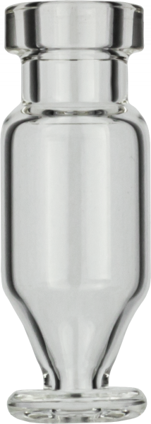 Crimp neck vial, N 11, 11.6x32.0 mm, 1.1 mL,conical + round pedestal, clear