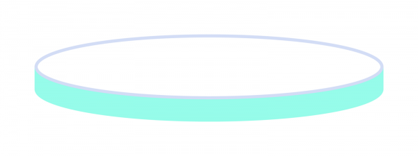 Septa N 19, Silicone/PTFE, blue transparent/white, 1.3 mm, 45° shore A