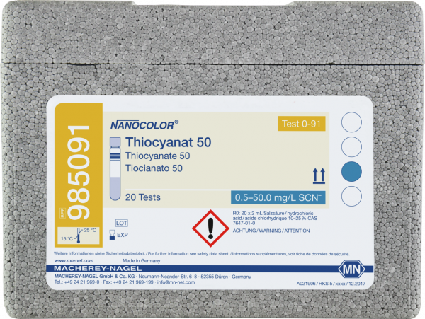 Tube test NANOCOLOR Thiocyanate 50