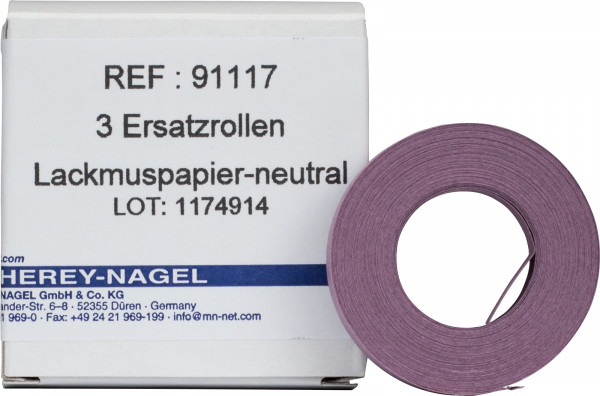 Qualitative pH test paper Litmus paper neutral, pH: 5.0–8.0, refill pack