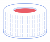 Screw closure, N 24, PP, white, center hole, Butyl red/PTFE gray, 2.4 mm Screw closure, N 24, PP, white, center hole, Butyl red/PTFE gray, 2.4 mm