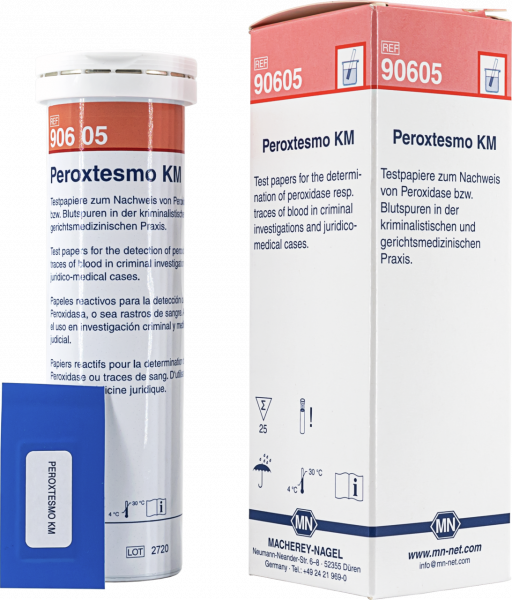 Qualitative test paper Peroxtesmo KM for Blood traces (peroxidase)