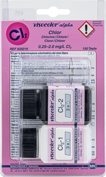 Colorimetric test kit VISOCOLOR alpha Chlorine