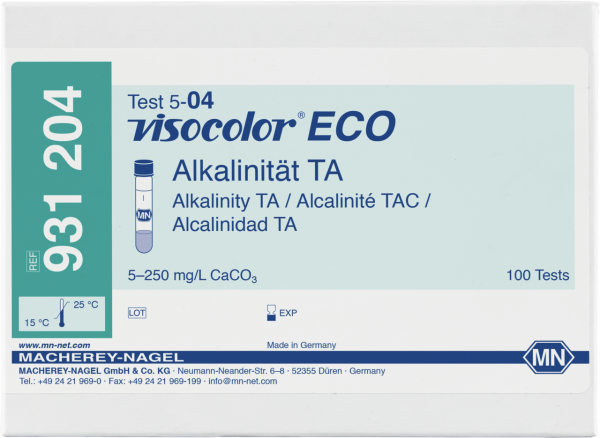 Colorimetric test kit VISOCOLOR ECO Alkalinity TA, refill pack