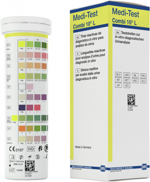 Urine test strips, Medi-Test Combi 10L