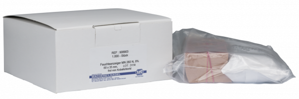 Moisture indicator without cobalt chloride for 8 % r. h.