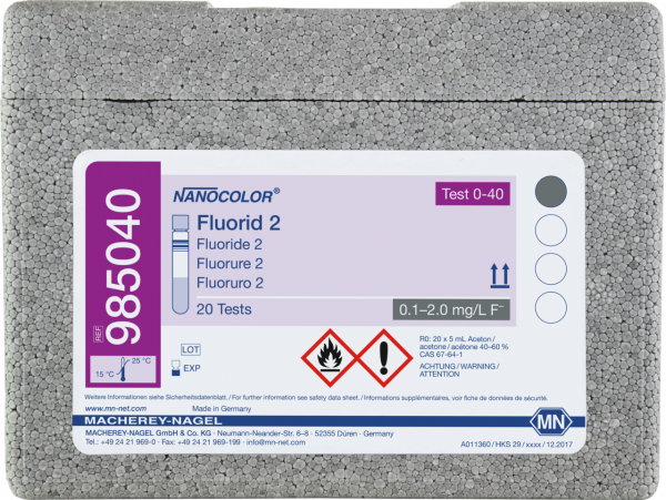 Tube test NANOCOLOR Fluoride 2