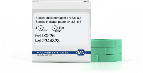 Special indicator paper pH 3.8–5.8, reel, refill pack