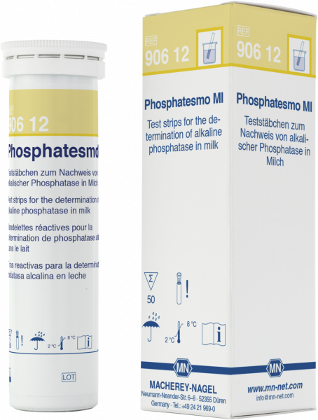 Qualitative test paper Phosphatesmo MI for Phosphatase in milk