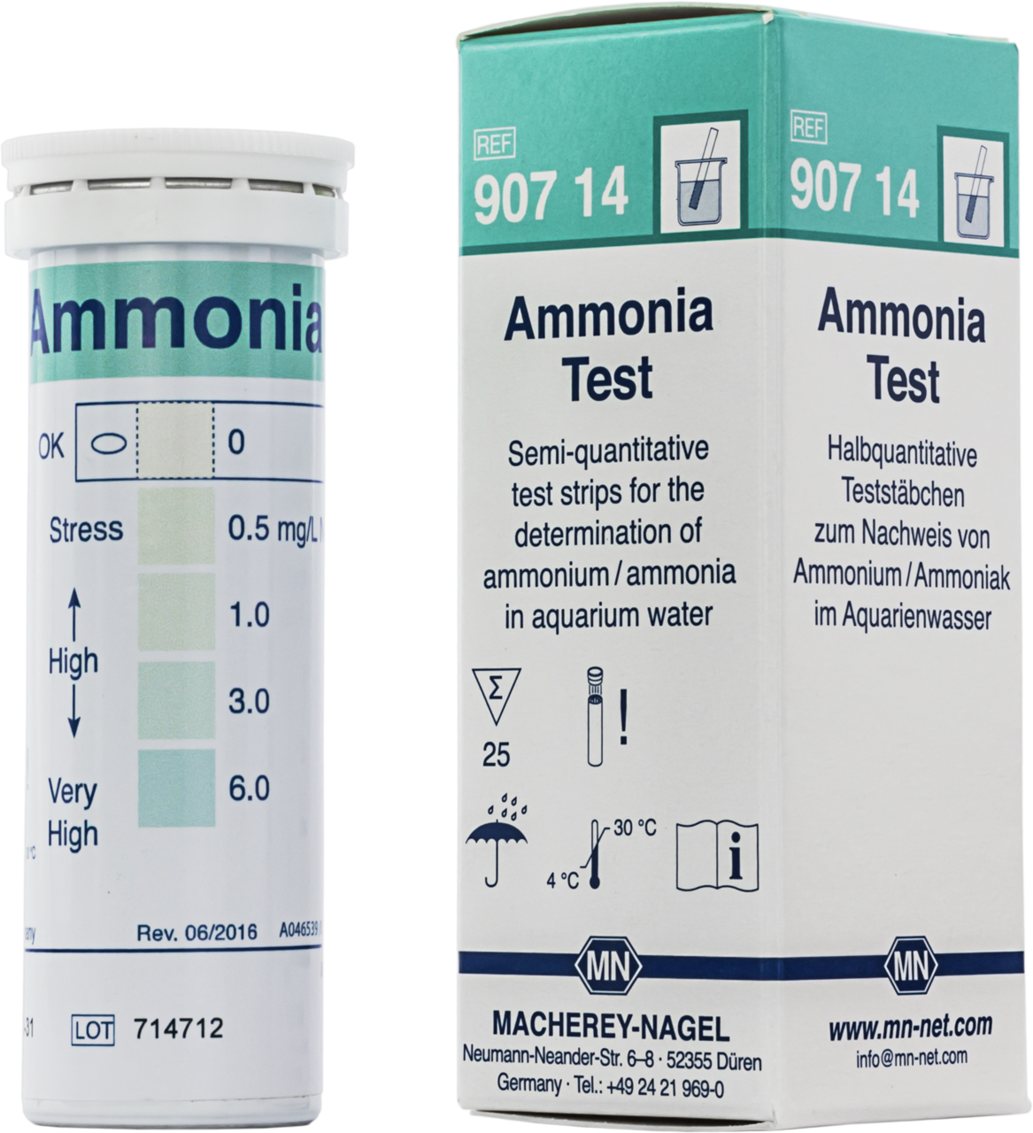 Semiquantitative test strips Ammonia Test, MN MACHEREYNAGEL