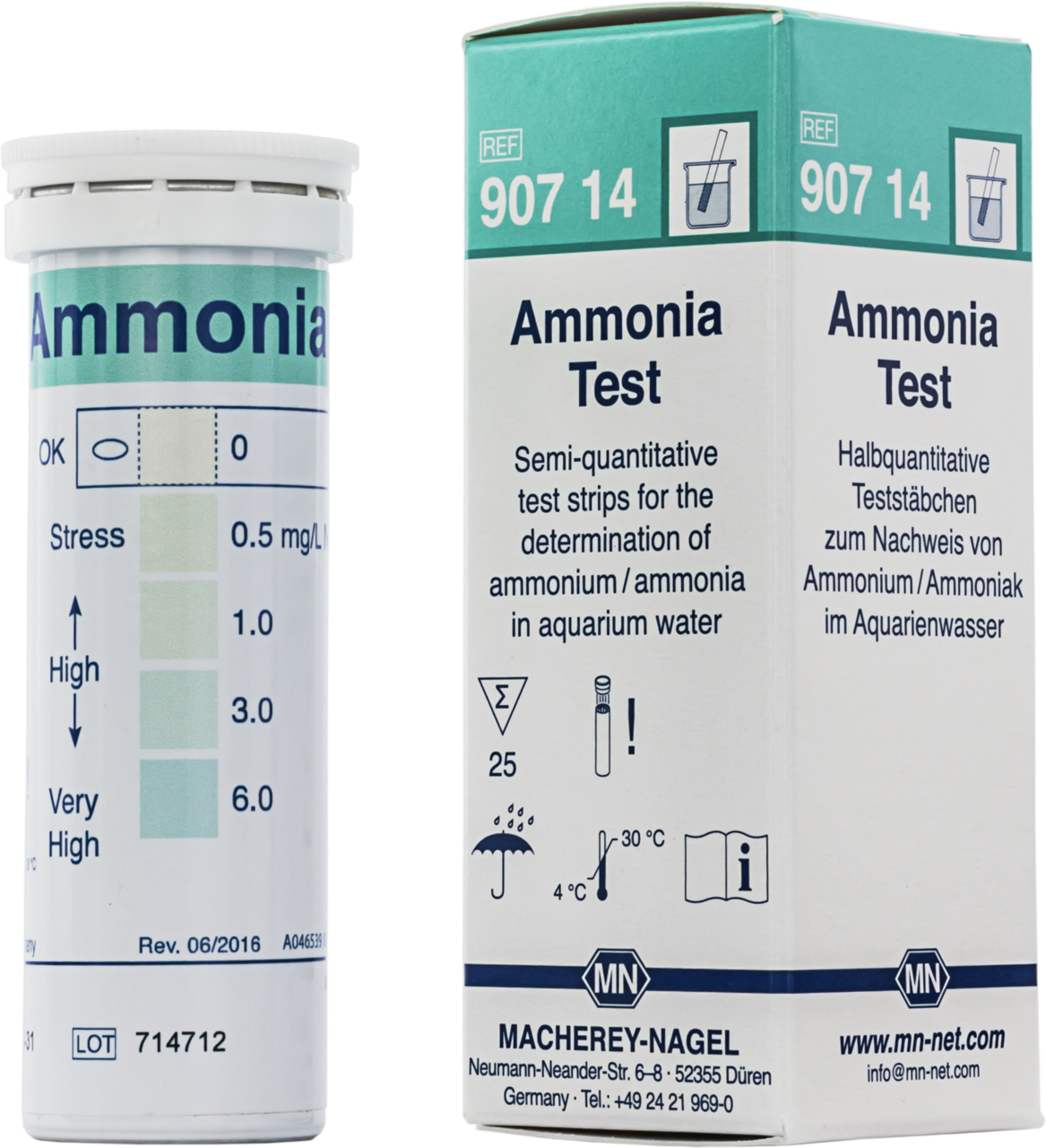 Halbquantitative Teststreifen Ammonia Test,MACHEREY-NAGEL, MN