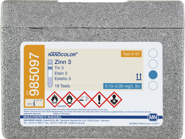 Tube test NANOCOLOR Tin 3