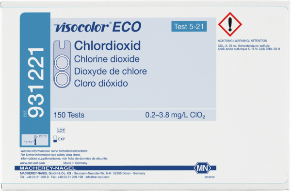 Colorimetric test kit VISOCOLOR ECO Chlorine dioxide, refill pack