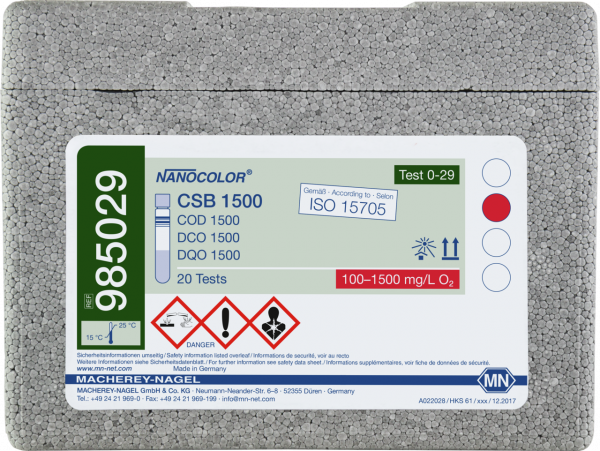Tube test NANOCOLOR COD 1500