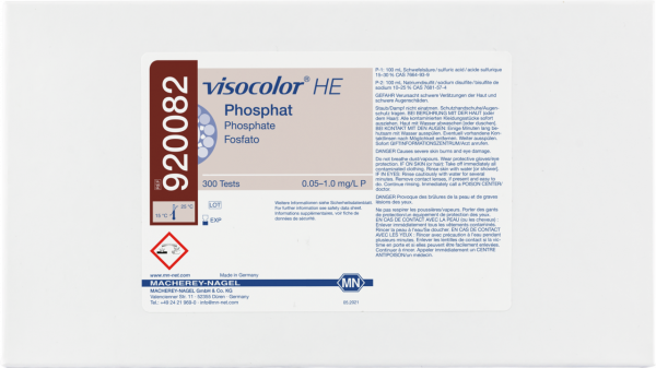 Colorimetric test kit VISOCOLOR HE Phosphate, for low concentrations