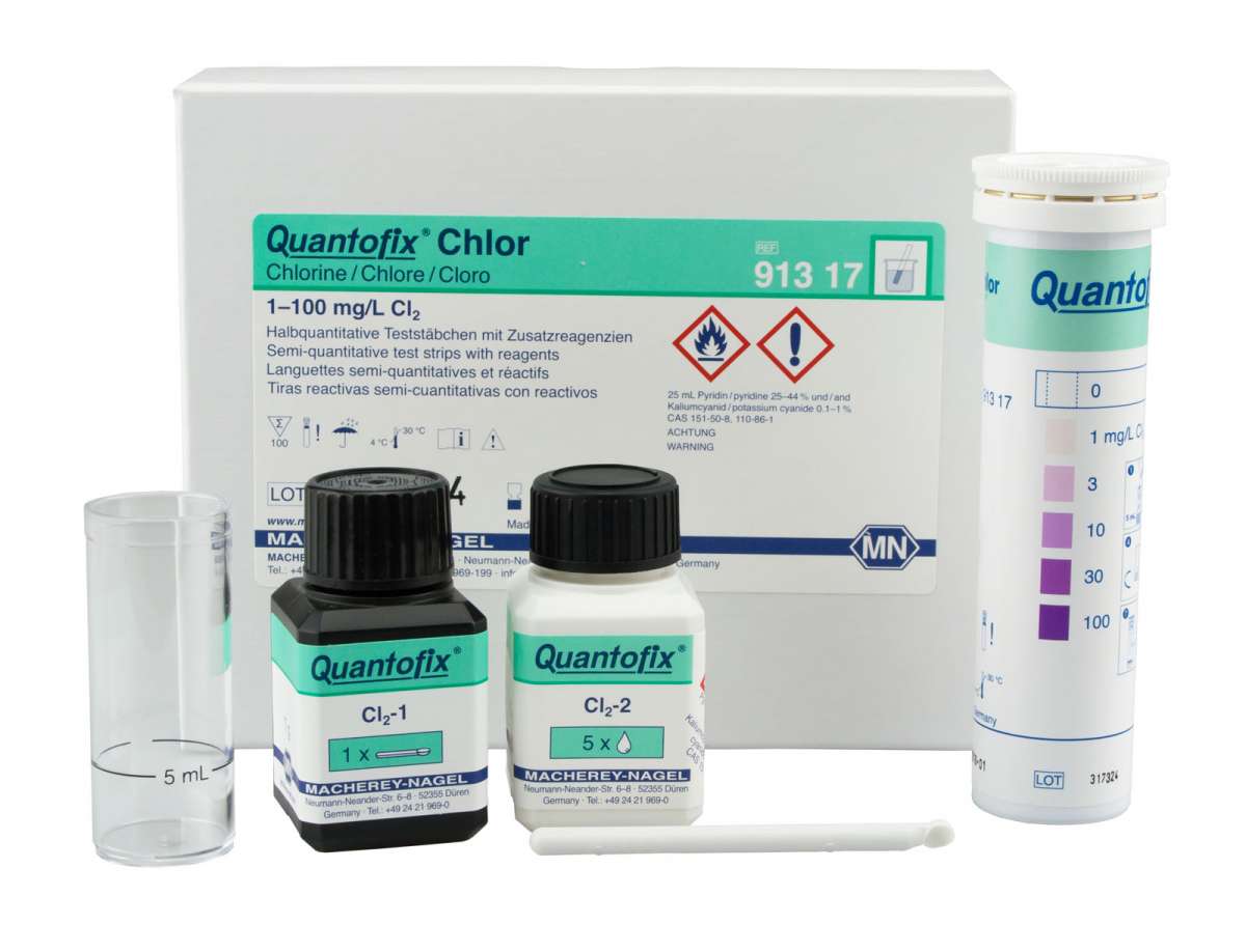 Semiquantitative test strips QUANTOFIX Chlorine, MN MACHEREYNAGEL