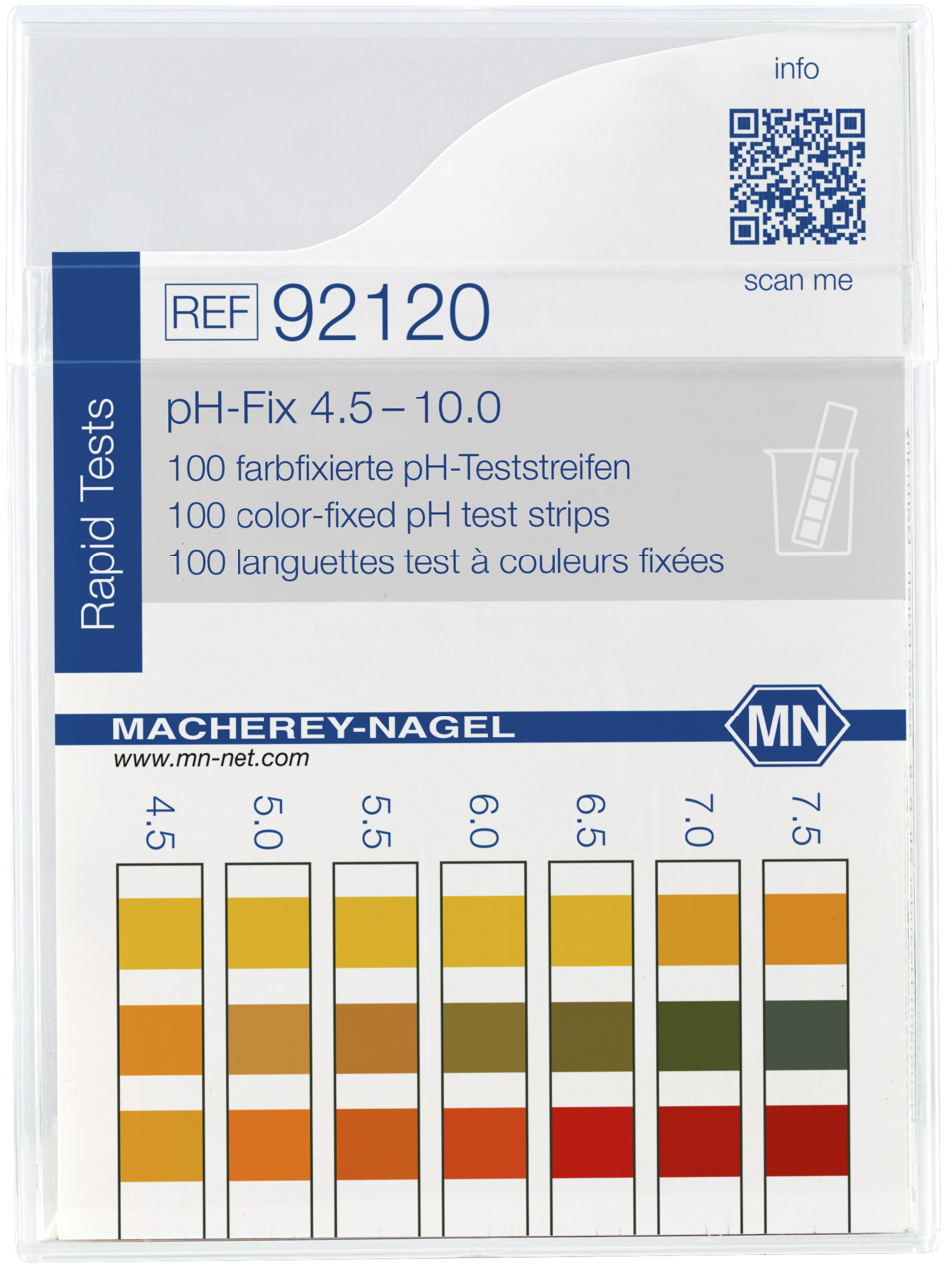 pH test strips, pH-Fix 4.5-10.0, fixed indicator, MN