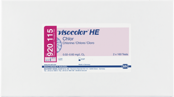 Colorimetric test kit VISOCOLOR HE Chlorine, refill pack