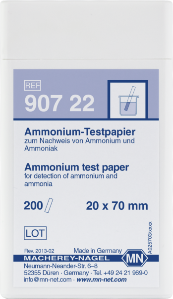 Qualitative Ammonium test paper for Ammonium: 10 mg/L NH₄⁺