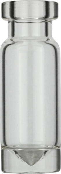 Crimp neck vial, N 11, 11.6x32.0 mm, 1.1 mL, cone in solid glass bottom, clear