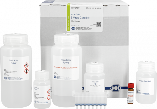 NucleoSpin 8 Virus Core Kit, 8-well kit for viral RNA/DNA purification