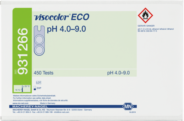 Colorimetric test kit VISOCOLOR ECO pH 4.0–9.0, refill pack