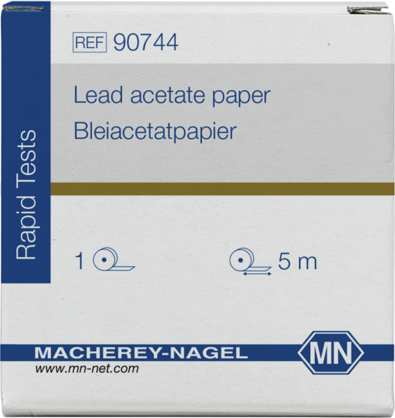 Qualitative Lead acetate paper for Sulfide: 5 mg/L S²⁻, reel
