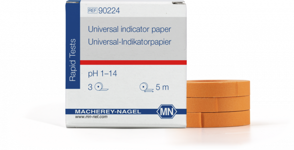 Universal indicator paper pH 1–14, reel, refill pack