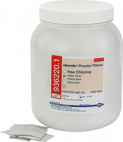 Reagents VISOCOLOR Powder Pillows free Chlorine, 1000 tests, photometric test