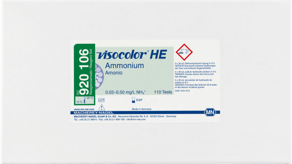 Colorimetric test kit VISOCOLOR HE Ammonium, refill pack