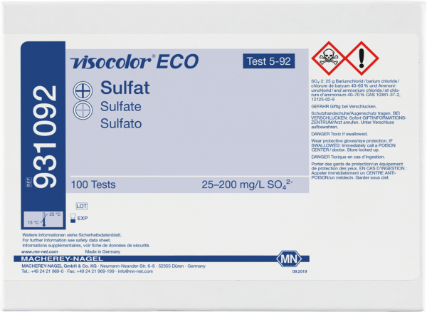 Colorimetric test kit VISOCOLOR ECO Sulfate
