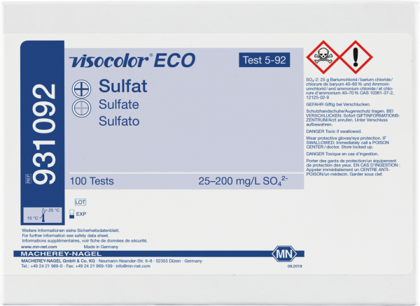Colorimetric test kit VISOCOLOR ECO Sulfate