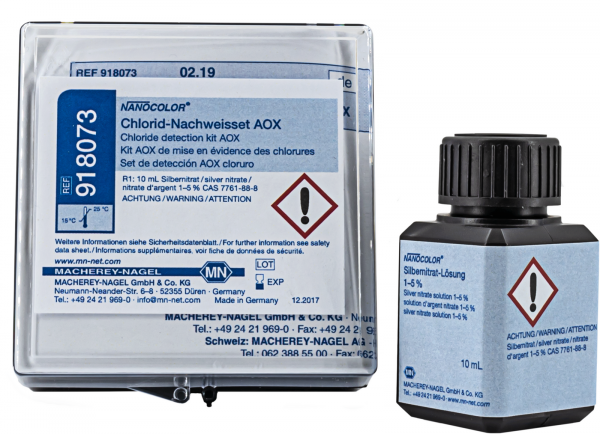 Chloride-detection set for NANOCOLOR AOX 3