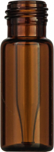 Screw neck vial, N 9, 11.6x32.0 mm, amber, with integr. 0.2 mL insert